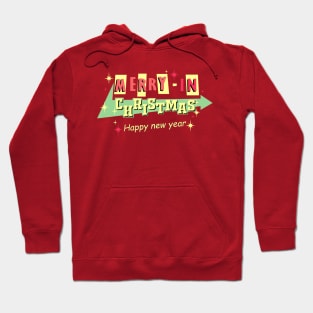 merry christmas drive in retro Hoodie